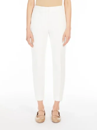 Pantalones de jersey de viscosa, blancos