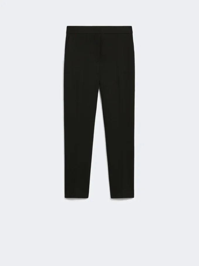 Pantalones de jersey de viscosa, negros