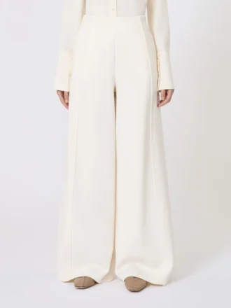 Pantalones de jersey scuba, marfil
