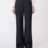 Pantalones de lana a rayas, azul marino Pantalones de lana a rayas, azul marino