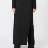 Pantalones de lana elástica con panel desmontable, negros Pantalones de lana elástica con panel desmontable, negros