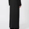 Pantalones de lana elástica con panel desmontable, negros Pantalones de lana elástica con panel desmontable, negros