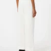 Pantalones de lino con tejido trenzado, blancos Pantalones de lino con tejido trenzado, blancos