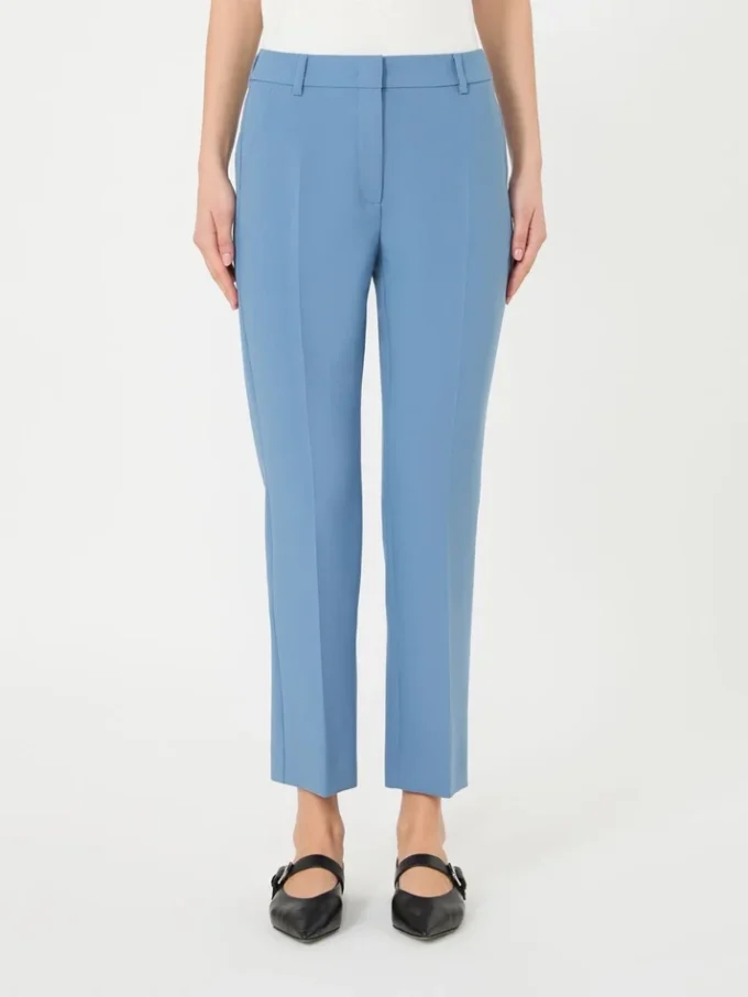 Pantalones de lona de viscosa Double Face, azul claro Pantalones de lona de viscosa Double Face, azul claro