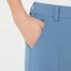 Pantalones de lona de viscosa Double Face, azul claro Pantalones de lona de viscosa Double Face, azul claro