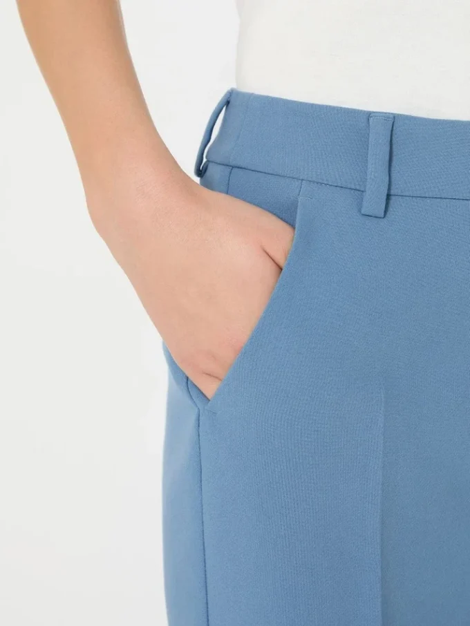 Pantalones de lona de viscosa Double Face, azul claro Pantalones de lona de viscosa Double Face, azul claro