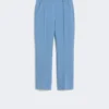 Pantalones de lona de viscosa Double Face, azul claro Pantalones de lona de viscosa Double Face, azul claro