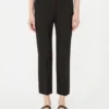 Pantalones de lona de viscosa Double Face, negros Pantalones de lona de viscosa Double Face, negros