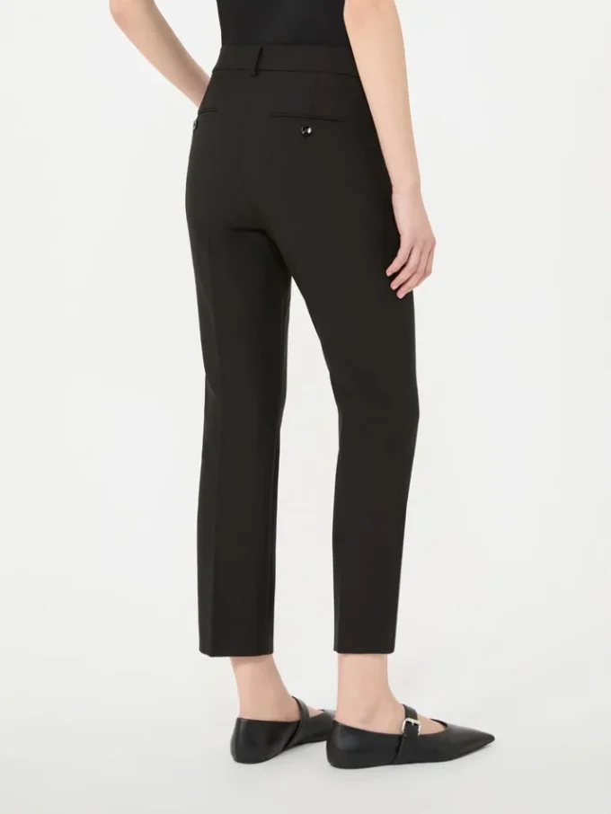 Pantalones de lona de viscosa Double Face, negros Pantalones de lona de viscosa Double Face, negros