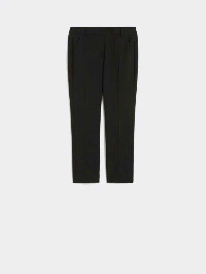 Pantalones de lona de viscosa Double Face, negros Pantalones de lona de viscosa Double Face, negros