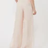 Pantalones de organza de seda, color polvo Pantalones de organza de seda, color polvo