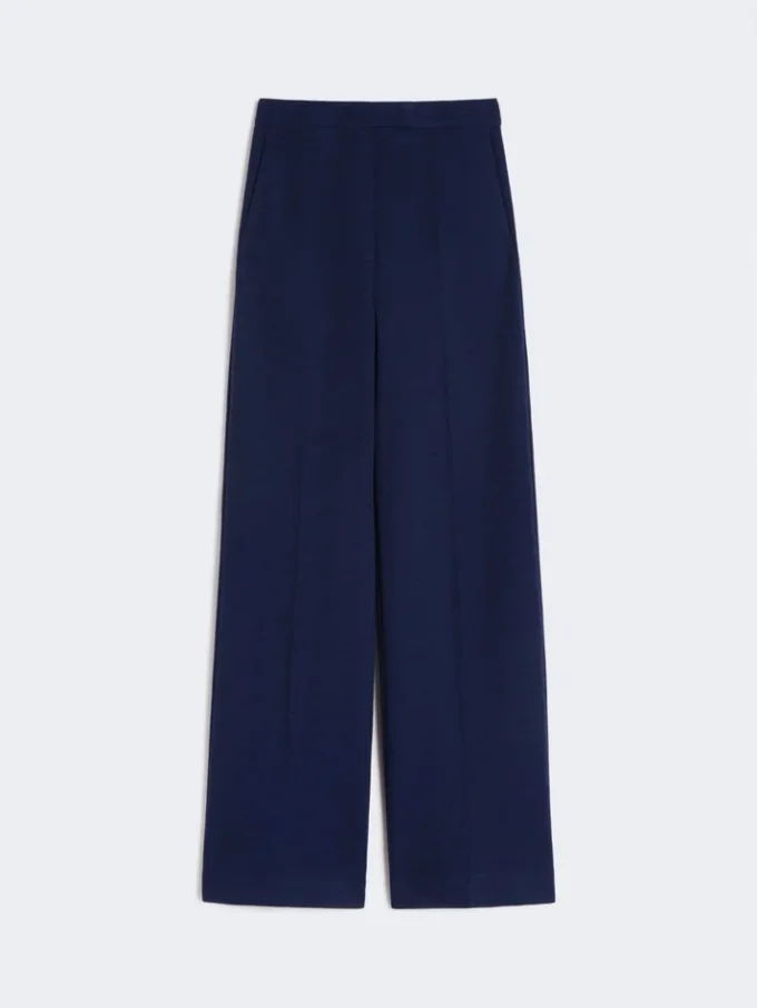 Pantalones de piqué de lana, azul china Pantalones de piqué de lana, azul china