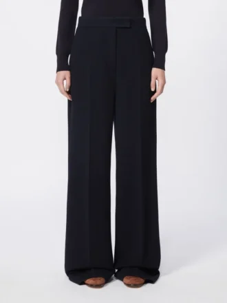 Pantalones de piqué de lana, azul ultramar