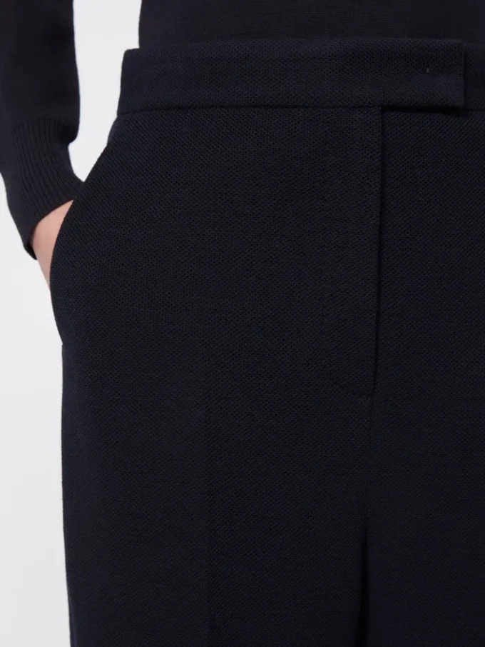 Pantalones de piqué de lana, azul ultramar Pantalones de piqué de lana, azul ultramar