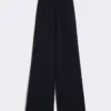 Pantalones de punto de crepé de viscosa, azul ultramar Pantalones de punto de crepé de viscosa, azul ultramar