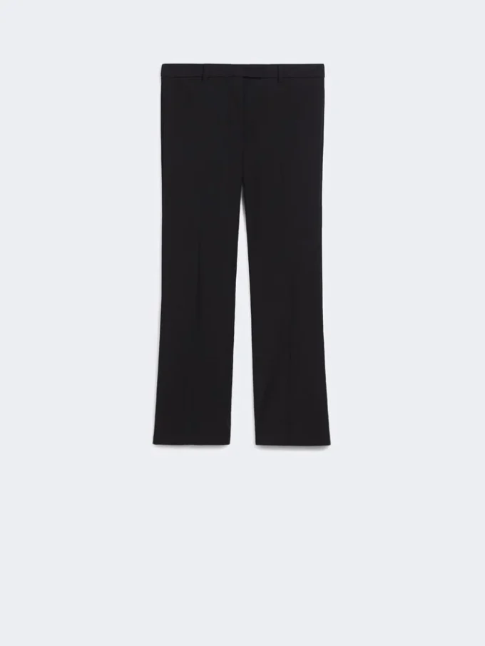 Pantalones elásticos de mezcla de algodón, negros Pantalones elásticos de mezcla de algodón, negros