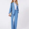 Blazer de lana elástica, azul claro Blazer de lana elástica, azul claro