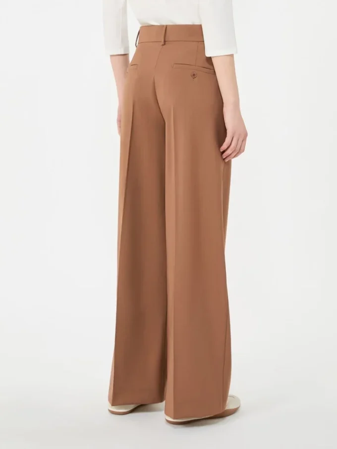 Pantalones palazzo de lana, color tabaco Pantalones palazzo de lana, color tabaco