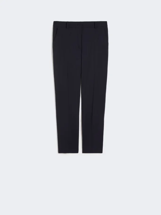 Pantalones pitillo de lana elástica, azul marino Pantalones pitillo de lana elástica, azul marino