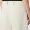 Pantalones rectos de jersey scuba, color beige Pantalones rectos de jersey scuba, color beige