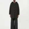 Parka acolchada de tejido repelente al agua, negra Parka acolchada de tejido repelente al agua, negra