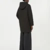 Parka acolchada de tejido repelente al agua, negra Parka acolchada de tejido repelente al agua, negra