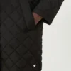 Parka acolchada de tejido repelente al agua, negra Parka acolchada de tejido repelente al agua, negra