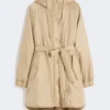 Parka acolchada reversible en lona repelente al agua, color beige Parka acolchada reversible en lona repelente al agua, color beige