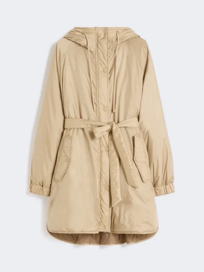 Parka acolchada reversible en lona repelente al agua, color beige Parka acolchada reversible en lona repelente al agua, color beige