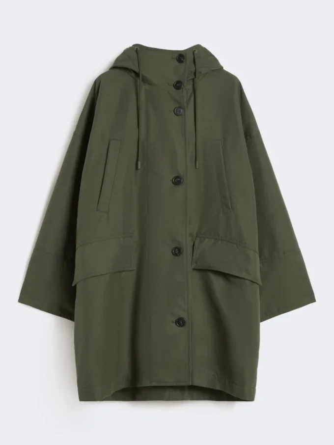 Parka de lona repelente al agua, color caqui Parka de lona repelente al agua, color caqui