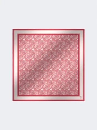 Pañuelo cuadrado maxi de modal y seda, color salmón