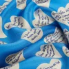 Pañuelo de seda estampado, azul marino Pañuelo de seda estampado, azul marino