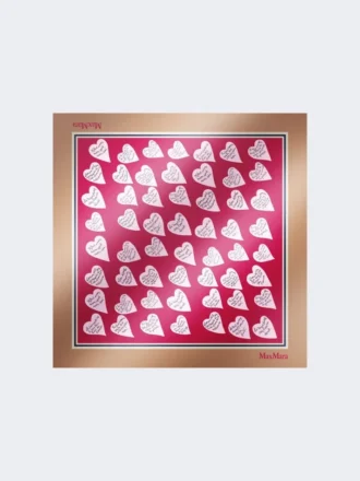 Pañuelo de seda estampado, beige