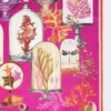 Pañuelo oversize de sarga de seda estampada, fucsia Pañuelo oversize de sarga de seda estampada, fucsia