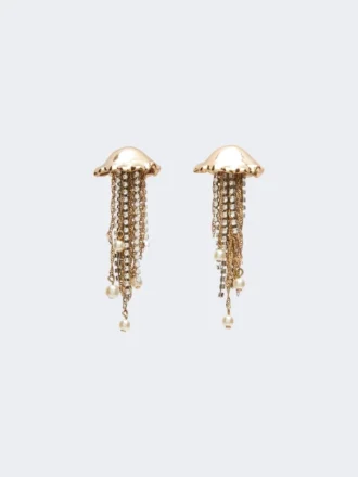 Pendientes metálicos, dorados