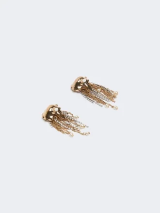 Pendientes metálicos, dorados