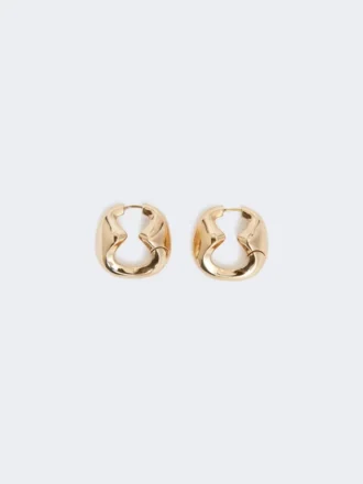 Pendientes metálicos llamativos, color bronce