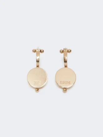 Pendientes semiesféricos de metal, dorados
