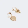 Pendientes semiesféricos de metal, dorados Pendientes semiesféricos de metal, dorados