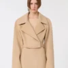 Prenda exterior corta de Pure Wool, color caramelo Prenda exterior corta de Pure Wool, color caramelo