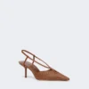 Sandalias de lona con efecto rafia, marrón ámbar Sandalias de lona con efecto rafia, marrón ámbar