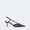Sandalias de lona con efecto rafia, marrón oscuro Sandalias de lona con efecto rafia, marrón oscuro