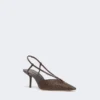 Sandalias de lona con efecto rafia, marrón oscuro Sandalias de lona con efecto rafia, marrón oscuro