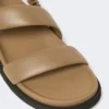 Sandalias de piel, color barro Sandalias de piel, color barro