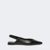 Sandalias planas de piel napa, negro Sandalias planas de piel napa, negro