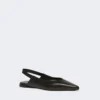 Sandalias planas de piel napa, negro Sandalias planas de piel napa, negro