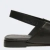 Sandalias planas de piel napa, negro Sandalias planas de piel napa, negro