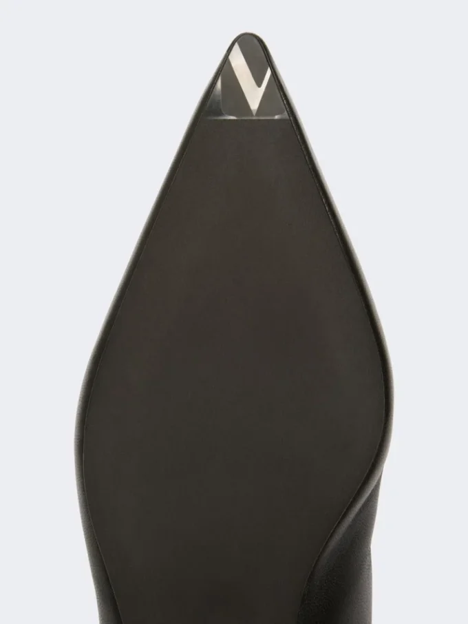 Sandalias planas de piel napa, negro Sandalias planas de piel napa, negro