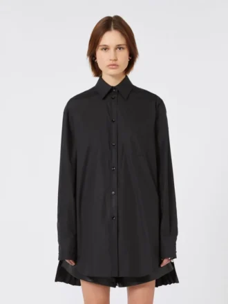 Sobrecamiseta con detalle de plisado, negra