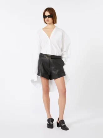Sobrecamiseta con detalle plisado, blanco óptico